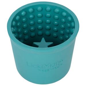 Lickimat Yoggi Pot - Slowfeeder Voor Afleiding. Plezier En Verrijking Ø10x9 cm - Hondenvoerbak - Turquoise