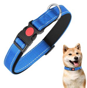 nobleza Hondenhalsband met kliksluiting blauw 50 cm