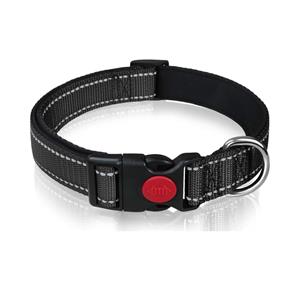 nobleza Honden halsband met kliksluiting zwart 50 cm
