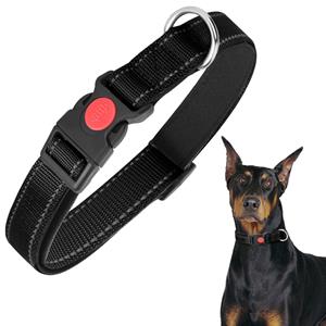 nobleza Hondenhalsband met kliksluiting zwart 60 cm