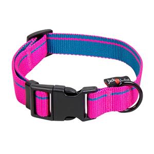 jackandvanilla Jack and Vanilla Hondenhalsband - Nylon - Kliksluiting - Roze - 35 cm