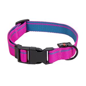 jackandvanilla Jack and Vanilla Hondenhalsband - Nylon - Kliksluiting - Roze - 47 cm