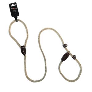 jackandvanilla Jack and Vanilla Hondenriem - Sliplijn - Anti trek - Lengte 140 cm - Diameter 0,9 cm - Beige