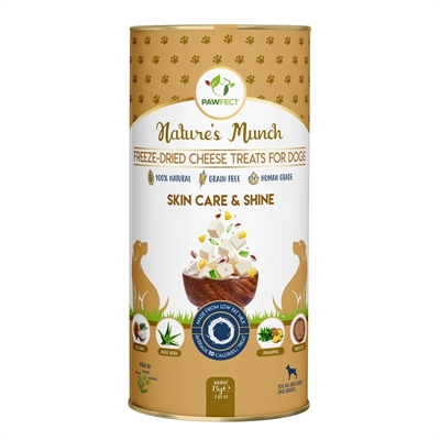 Pawfect Functionele Freeze Dried hondensnack Huid en Vacht 75 gr.