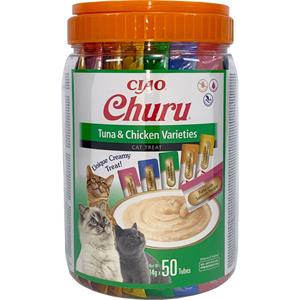 Inaba Churu kat Puree multipack Tonijn en Kip - 50 stuks