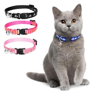 Nobleza Kattenhalsbandje met belletje - Veiligheidssluiting - 3D