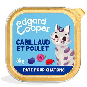 Edgard & Cooper 85g  Kitten Graanvrije Paté Kabeljauw, Kip - Paté voor katten