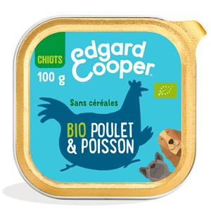 Edgard & Cooper 100g  Puppy Menu graanvrije bio kip, bio vis - Pâtée pour chien