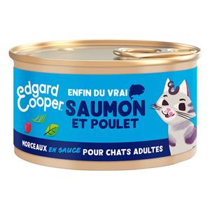 Edgard & Cooper 85g  Adult Brokken in graanvrije sauce zalm, kip - Kattenvoer