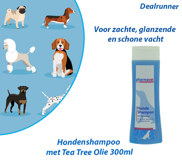 Dealrunner 2-Flessen Hondenshampoo met Tea Tree Olie 300ml