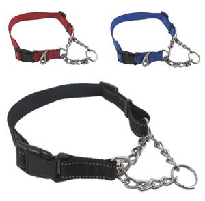 Nobleza Hondenhalsband - Anti trek - Nylon met ketting - Maat M