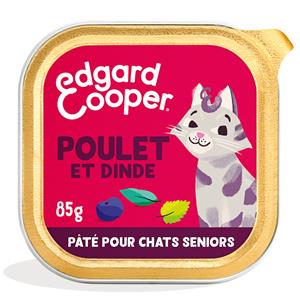 85g Edgard & Cooper Senior Kat paté graanvrij kip & kalkoen natvoer voor katten