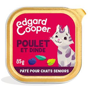 Edgard & Cooper 85g  Senior Kat paté graanvrij kip & kalkoen natvoer voor katten