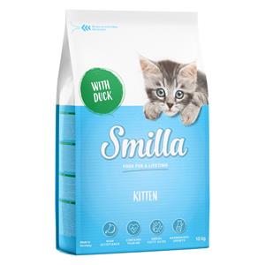 Smilla 10 kg  Droogvoer + 125 g  Snacks Ringlies gratis - Kitten met Eend (10 kg) + Probiotische Snacks Ringlies (125 g)