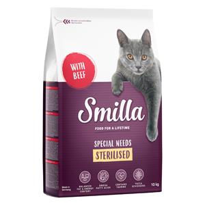 Smilla 10 kg  Droogvoer + 125 g  Snacks Ringlies gratis - Adult Sterilised met Rund (10 kg) + Probiotische Snacks Ringlies (125 g)