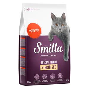 Smilla 10 kg  Droogvoer + 125 g  Snacks Ringlies gratis - Adult Sterilised (10 kg) + Probiotische Snacks Ringlies (125 g)