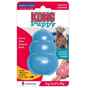KONG Puppy Maat M Blauw Rubberen Puppyspeelgoed