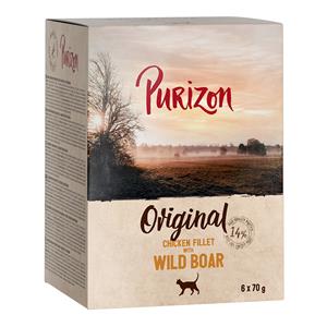 Purizon Adult 6 x 70 g - Graanvrij - Kip met Everzwijn