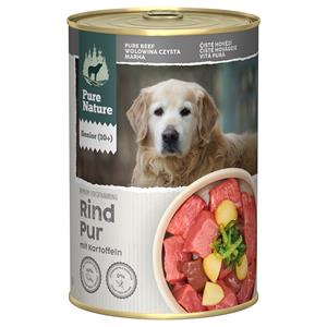 6x 400g Pure Nature Senior Pure Beef Hondenvoer Nat