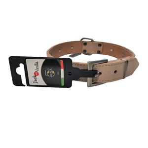 jackandvanilla Jack and Vanilla Hondenhalsband - Leer - Naturel - 45 cm