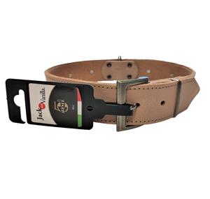 jackandvanilla Jack and Vanilla Hondenhalsband - Leer - Naturel - 60 cm