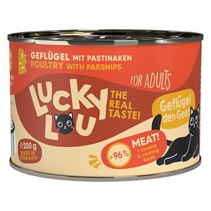6x200g Lucky Lou Lifestage Adult Gevogelte Kattenvoer nat