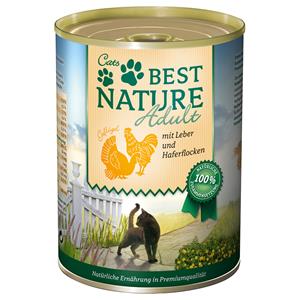 Best Nature 6x 400g  Cat Adult Gevogelte & Lever nat kattenvoer