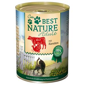 Best Nature 6x 400g  Cat Adult Rund, Kalkoen & Wortelen nat kattenvoer