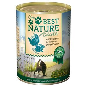 Best Nature 6x 400g  Cat Adult Gevogelte & Konijn nat kattenvoer