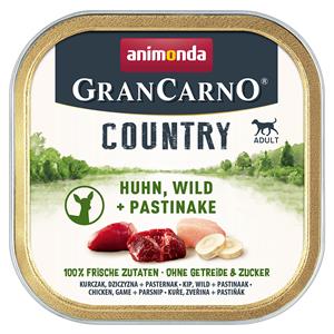 Animonda GranCarno 22x150g  Adult Country Kip, Wild & Pastinaak Honden Natvoer