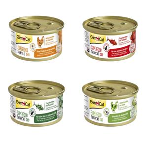 6x70g Superfood ShinyCat Duo (4 soorten) GimCat Kattenvoer