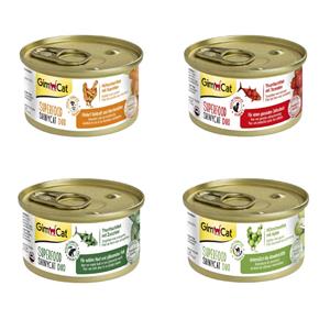 Gimcat 6x70g Superfood ShinyCat Duo (4 soorten)  Kattenvoer