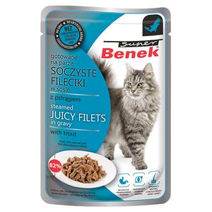 Benek 28x 85g Super  Filets in saus Forel natvoer voor katten