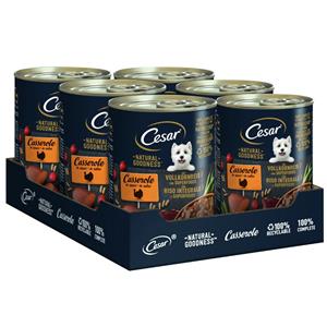 Cesar Natural Goodness Multipack - Kalkoen en Superfoods (6 x 400 g)