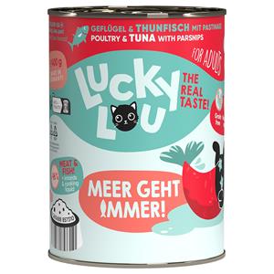 6x400g Lucky Lou Adult Gevogelte & Tonijn nat kattenvoer