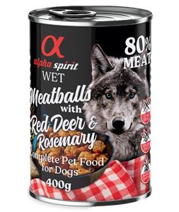 Alpha Spirit canned meatballs with red deer & rosemary 400g