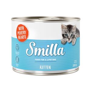 Smilla Kitten Kattenvoer 6 x 200 g - Gevogelteharten