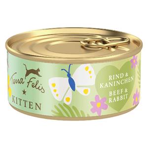 18x70g Terra Felis Kitten Rund & Konijn nat kattenvoer