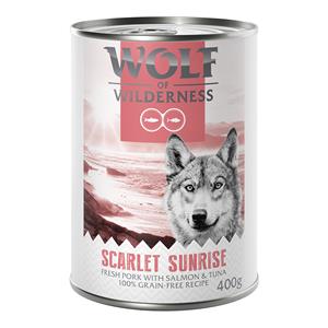 6x400g "Red Meat" Scarlet Sunrise Wolf of Wilderness Hondenvoer