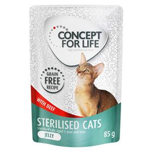 Concept for Life Sterilised Cats Rund graanvrij - in Gelei Kattenvoer - 12 x 85 g