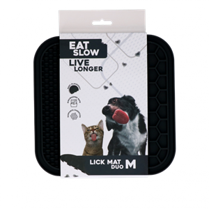 Petsexclusive Eat Slow Live Longer Lick Mat Duo M Grey