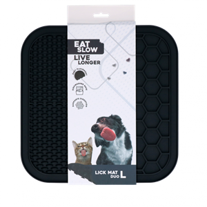 Petsexclusive Eat Slow Live Longer Lick Mat Duo L Grey