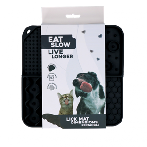 Petsexclusive Eat Slow Live Longer Lick Mat Dimensions Rectangle Grey