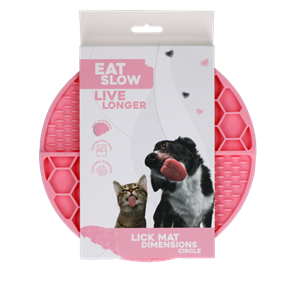 Petsexclusive Eat Slow Live Longer Lick Mat Dimensions Circle Pink