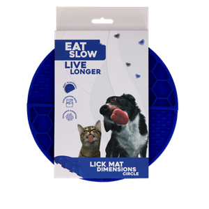 Petsexclusive Eat Slow Live Longer Lick Mat Dimensions Circle Blue