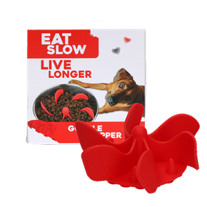 Eat Slow Live Longer Lick Mat Gobble Stopper Red
