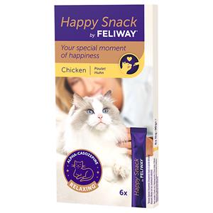 6 Sticks (ca. 90g) Feliway Happy Snack met kip kat