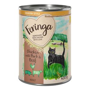 Feringa Country Style Menu 6 x 400 g - Kip, rundvlees, varkensvlees
