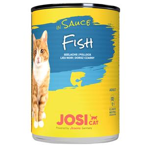 JosiCat 24x 415g  in Saus Vis Kattenvoer Nat