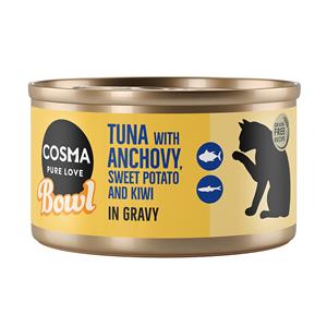 12x80g Tonijn met Ansjovis Bowl Cosma Kattenvoer
